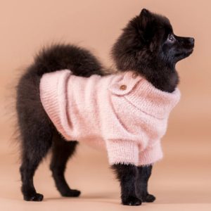 PAIKKA Furry Knit Sweater for Dogs - Rose