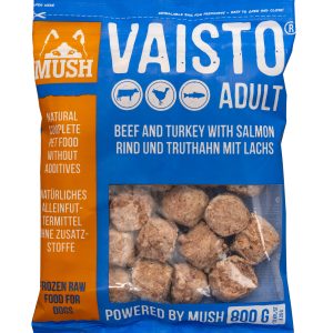 MUSH B.A.R.F. Vaisto® ADULT BLUE Beef-Turkey-Salmon ALL BREEDS FORMULA 800g.
