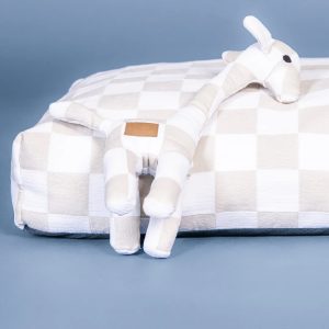 PAIKKA Beige Check Giraffe Toy