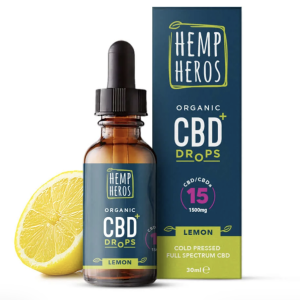 Hemp Heros Lemon Organic CBD Drops For Humans