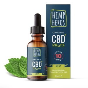Hemp Heros Mint Organic CBD Drops For Humans